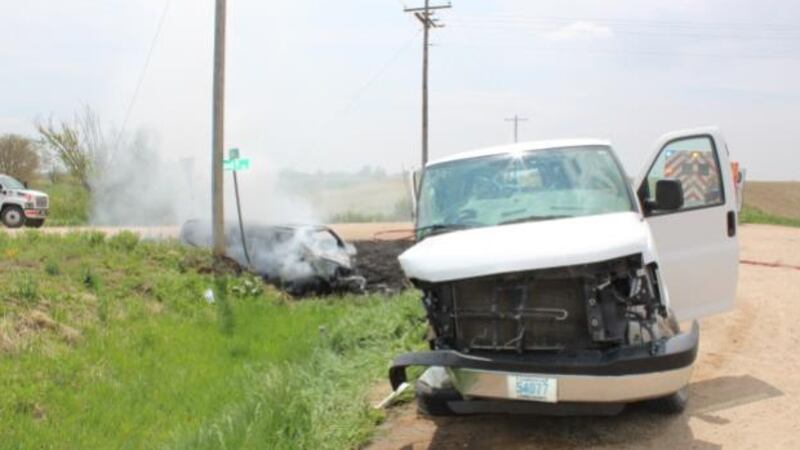 The scene of a serious two-vehicle crash at a rural York County intersection on Thursday...
