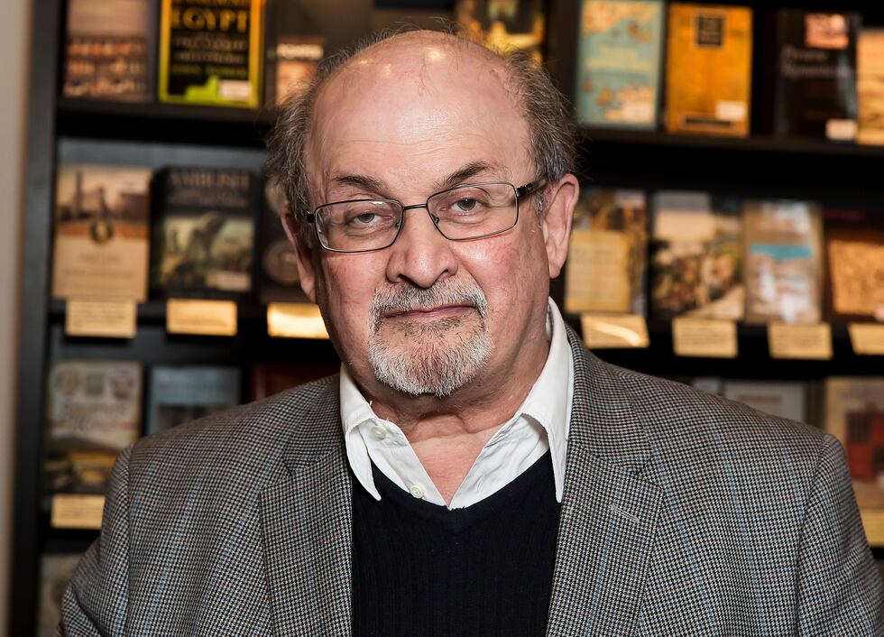 FILE - Author Salman Rushdie appears at a signing for his book "Home" in London on June 6,...