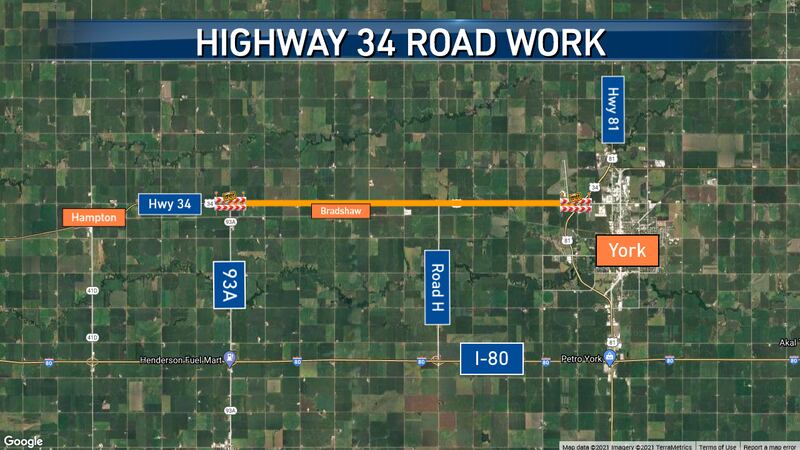 Highway 34 road work.