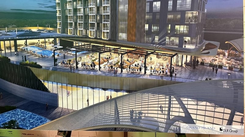 This rendering shows what a new casino at Fonner Park may look like.