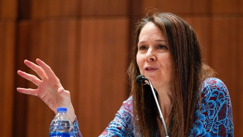 FILE - Jen Easterly, director of the Department of Homeland Security's Cybersecurity and...
