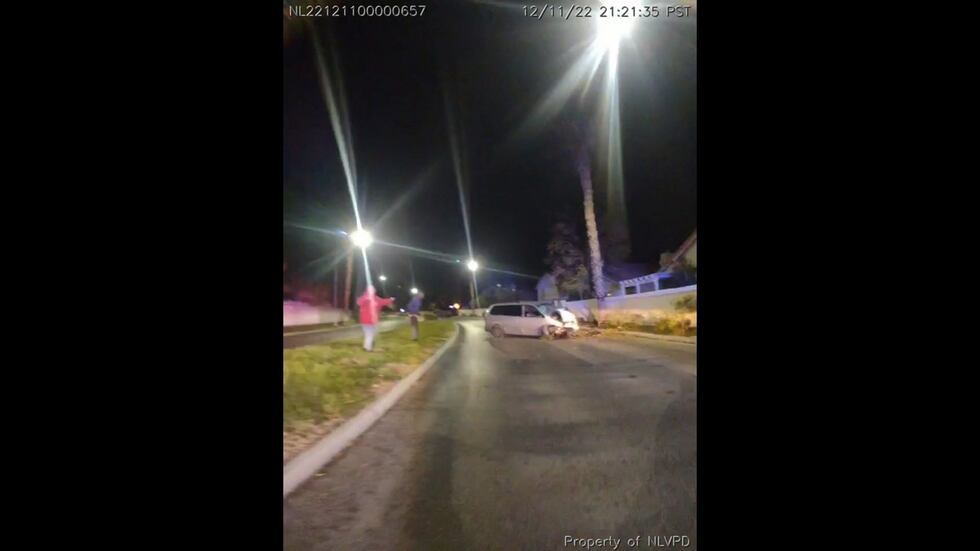 Police bodycam video shows moments after North Las Vegas crash killing two toddlers