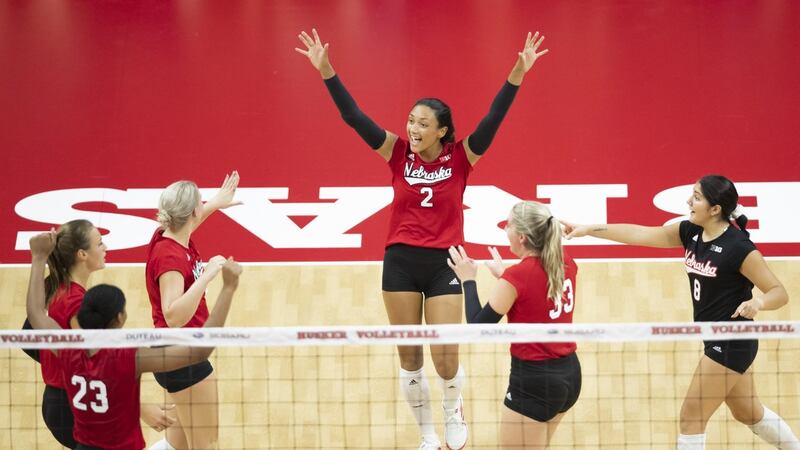 The No. 1 Nebraska volleyball team dominated Tulsa en route to its second sweep of the day on...