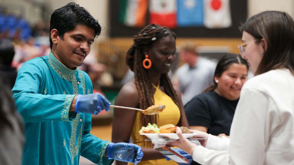 UNK students served cuisine from eight countries during Sunday’s Scott D. Morris International...