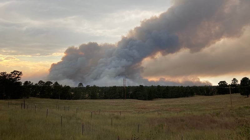 The scene of a large wildfire south of Crawford in the Nebraska Panhandle.