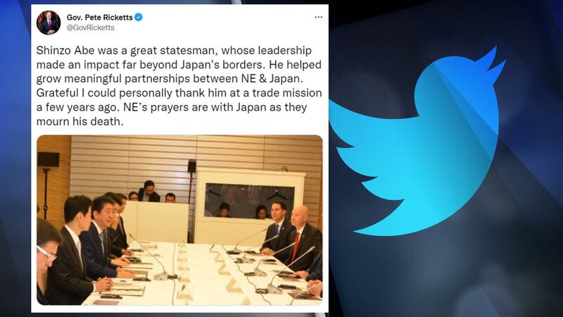 Governor Ricketts shares his thoughts following news of the assassination of former Japanese...