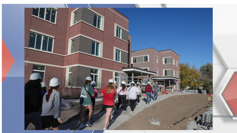 UNK students toured the new sorority housing on campus on Thursday. The 41,000-square-foot...