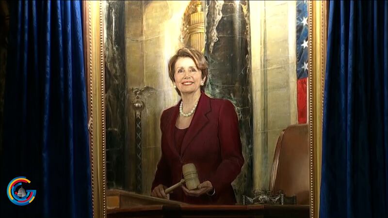 House Speaker Nancy Pelosi immortalized as portrait unveiled